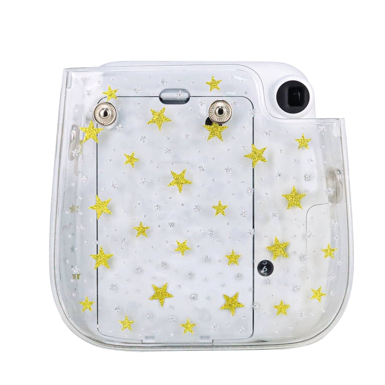 Stars Crystal PVC Hard Case Camera Bag with Shoulder Strap for FUJIFILM Instax Mini 11, Transparent – Durable Build, Easy to Use