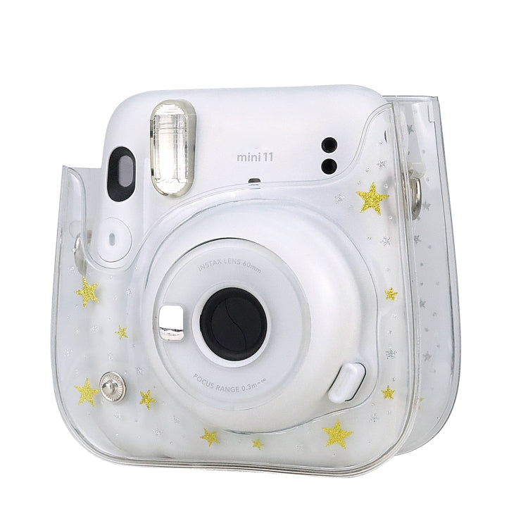 Stars Crystal PVC Hard Case Camera Bag with Shoulder Strap for FUJIFILM Instax Mini 11, Transparent – Durable Build, Easy to Use