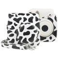 Milk Cow Full Body PU Leather Case Camera Bag with Strap for FUJIFILM instax mini 7+, Milk Cow Milk Cow