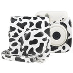 Milk Cow Full Body PU Leather Case Camera Bag with Strap for FUJIFILM instax mini 7+, Milk Cow Milk Cow