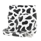 Milk Cow Full Body PU Leather Case Camera Bag with Strap for FUJIFILM instax mini 7+, Milk Cow