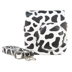 Milk Cow Full Body PU Leather Case Camera Bag with Strap for FUJIFILM instax mini 7+, Milk Cow
