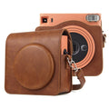 Full Body PU Leather Case Camera Bag with Strap for FUJIFILM instax Square SQ1 – Leather Brown