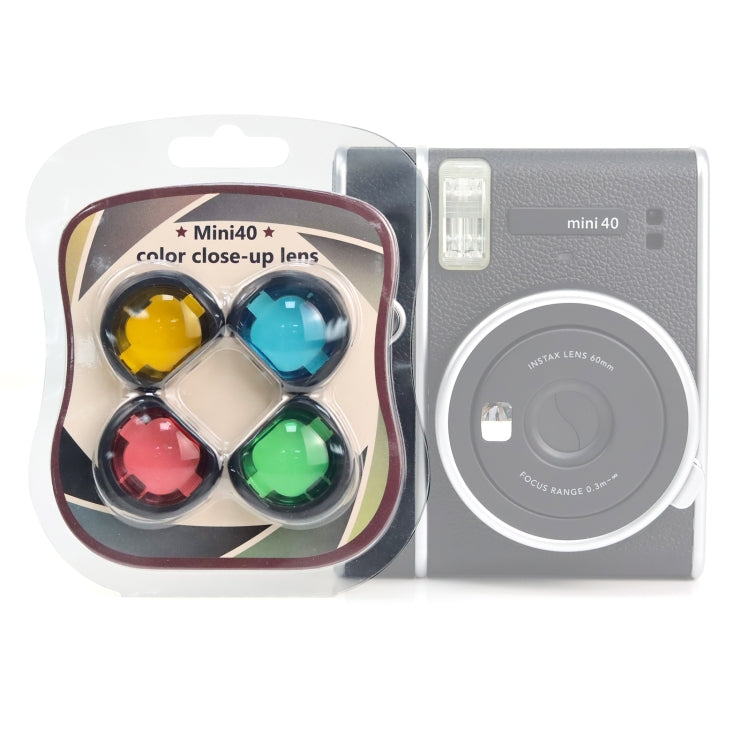 4 in 1 Four Colors Camera Filter for Fujifilm Instax mini 40 – Durable Build, Easy to Use Default Title
