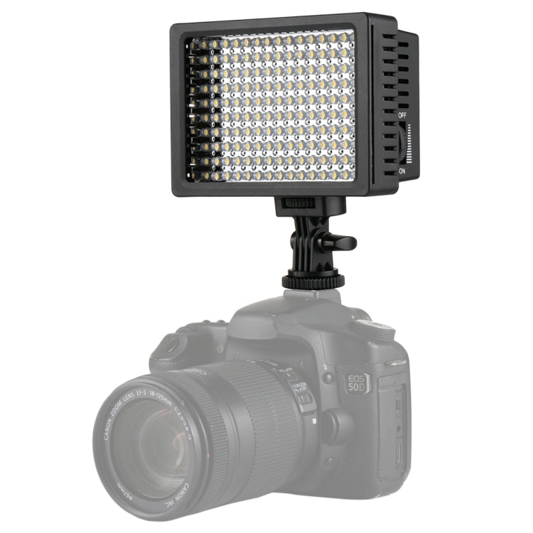 HD-160 White Light LED Video Light on-Camera Photography Lighting Fill Light for Canon, Nikon, DSLR Camera with 3 Filter Plates, HD-160 HD-160