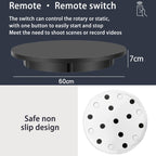 60cm Electric Rotating Display Stand Props Turntable, Load: 100kg, Plug-in Power, EU Plug, 60cm, EU Plug
