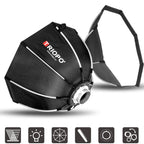 TRIOPO K2-55 55cm Speedlite Flash Octagon Parabolic Softbox Bowens Mount Diffuser, K2-55