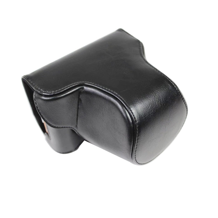 PU Leather Camera Full Body Case Bag with Strap for FUJIFILM X-A7 / X-A20 (15-55mm Lens), For FUJI X-A7 For FUJI X-A7 Black