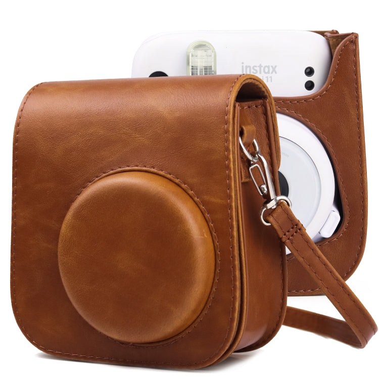 Retro Full Body Camera Leather Case Bag with Strap for FUJIFILM Instax mini 11, For FUJIFILM Instax mini 11 For FUJIFILM Instax mini 11