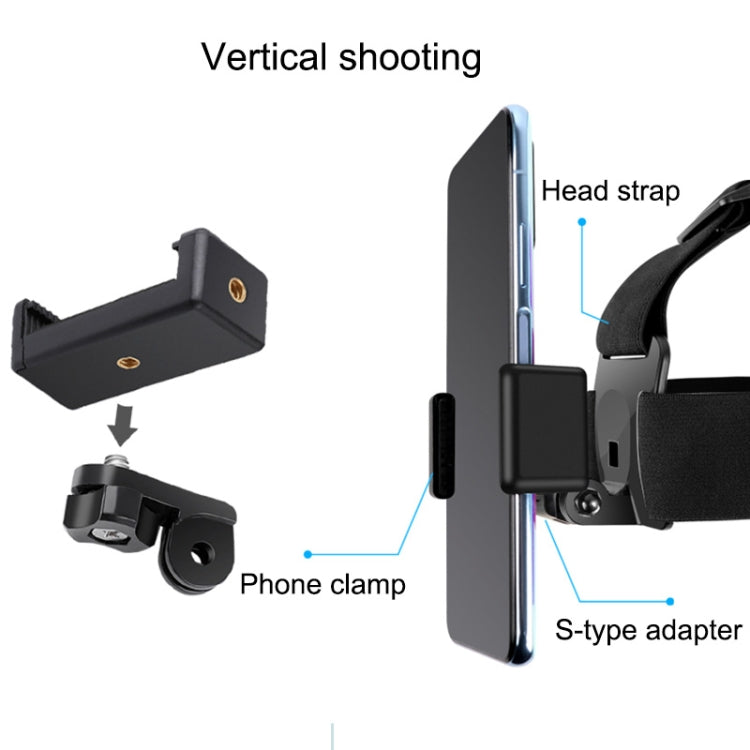 Elastic Mount Belt Adjustable Head Strap with Phone Clamp & Screw & S-type Adapter for GoPro HERO10 Black / HERO9 Black /8 /7 /6 /5, Xiaoyi and Other Action Cameras, Smarphones – Durable Build, Easy to Use