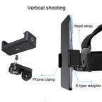 Elastic Mount Belt Adjustable Head Strap with Phone Clamp & Screw & S-type Adapter for GoPro HERO10 Black / HERO9 Black /8 /7 /6 /5, Xiaoyi and Other Action Cameras, Smarphones – Durable Build, Easy to Use