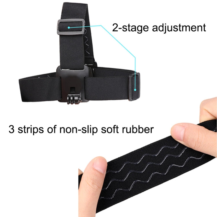 Elastic Mount Belt Adjustable Head Strap with Phone Clamp & Screw & S-type Adapter for GoPro HERO10 Black / HERO9 Black /8 /7 /6 /5, Xiaoyi and Other Action Cameras, Smarphones – Durable Build, Easy to Use