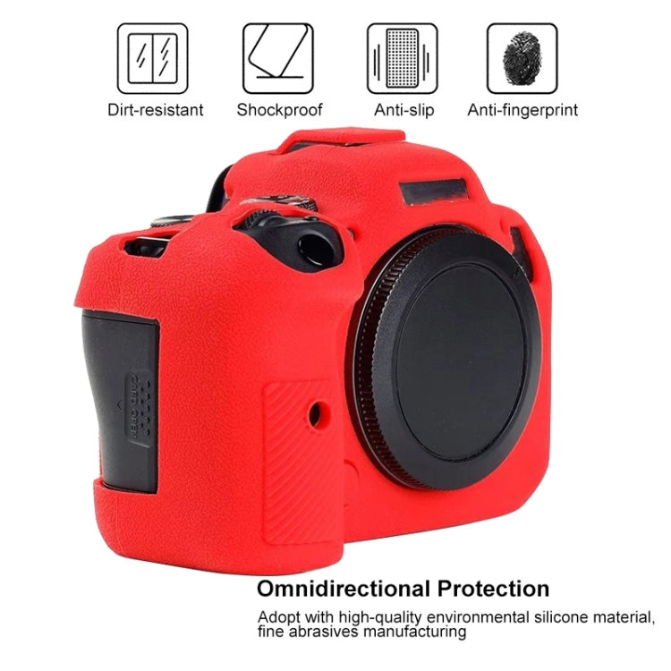 Litchi Texure Soft Silicone Case – Durable Build, Easy to Use, For Canon EOS R6