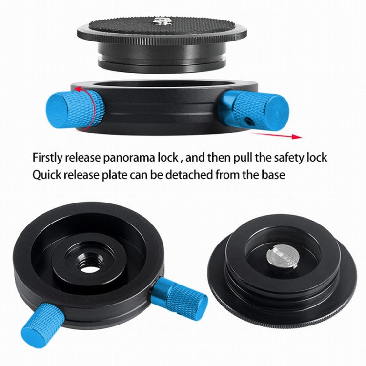 BEXIN QR-02 360 Degree Rotation Quick Release Head Camera Tripod Base Plate, QR-02 360 – Aluminum Alloy