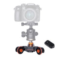 YELANGU L4X Camera Wheel Dolly II Electric Track Slider 3-Wheel Video Pulley Rolling Dolly Car with Remote Control for DSLR / Home DV Cameras, GoPro, Smartphones, Load: 3kg, L4X Dolly Car Black L4X Dolly Car Black