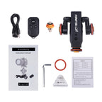 YELANGU L4X Camera Wheel Dolly II Electric Track Slider 3-Wheel Video Pulley Rolling Dolly Car with Remote Control for DSLR / Home DV Cameras, GoPro, Smartphones, Load: 3kg, L4X Dolly Car Black