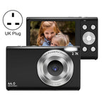 DC402 2.4 inch 44MP 16X Zoom 2.7K Full HD Digital Camera Children Card Camera, UK Plug, UK Plug – Lanyard UK Plug Black