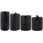4 PCS Neoprene SLR Camera Lens Carrying Bag Pouch Bag with Carabiner, Size: 10x22cm, 10x14cm, 10x18cm, 8x10cm, 4 Size 4 Size