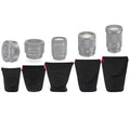5 in 1 SLR Camera Lens Package Thickening Shockproof Neoprene Lens Storage Bag Sticky Deduction, 5 in 1 5 in 1
