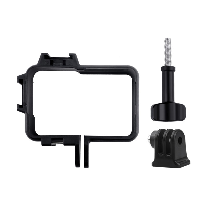 Plastic Frame Mount Protective Case Cage with Tripod Base Adapter & Long Screw & Cold Shoe Base for Insta360 One R, Cold Shoe Frame – Durable Build, Easy to Use