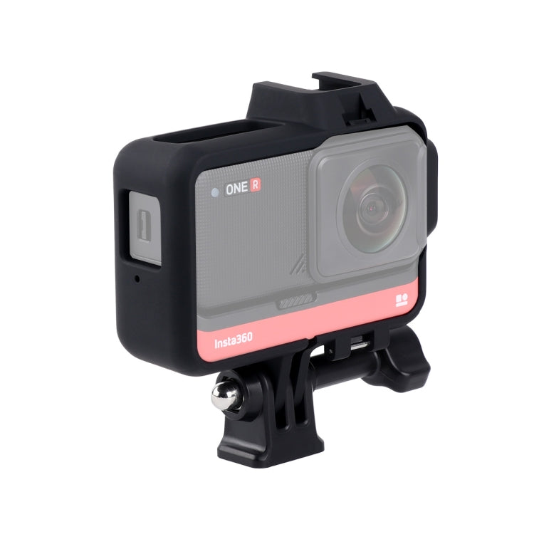 Plastic Frame Mount Protective Case Cage with Tripod Base Adapter & Long Screw & Cold Shoe Base for Insta360 One R, Cold Shoe Frame – Durable Build, Easy to Use