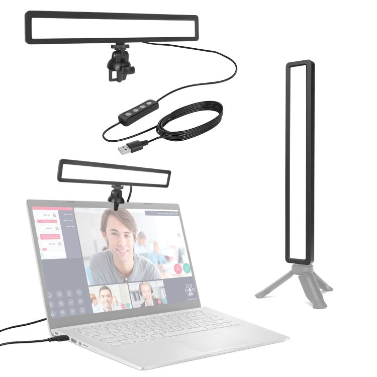 LUXCeO WS66 USB LED Live Video Light 2500K-9000K Bi-color Laptop Conference Fill Light, WS66 WS66