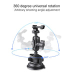 Triangle Suction Cup Mount Holder with Tripod Adapter & Steel Tether & Safety Buckle, Triangle Suction Cup