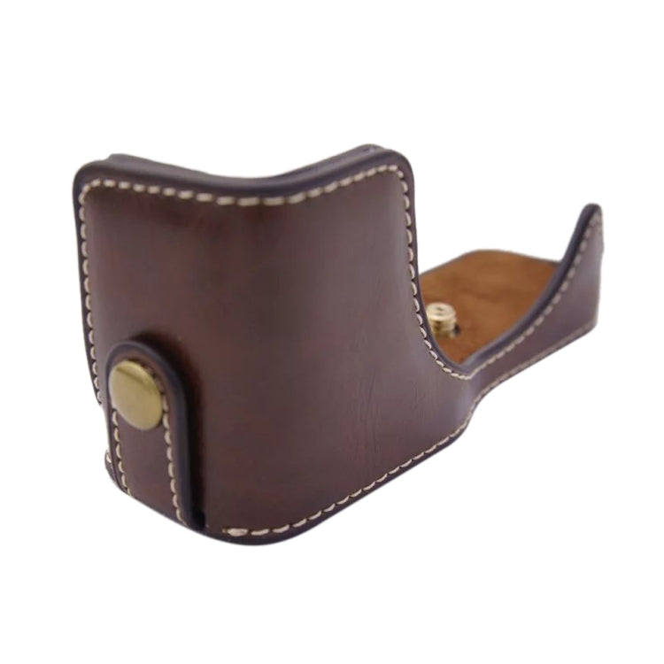 1/4 inch Thread PU Leather Camera Half Case Base for Canon EOS M100 – Leather, For Canon EOS M100