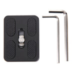 Fittest PU-50 Universal Aluminium Alloy Quick Release Plate with Rubber Cushion, PU-50