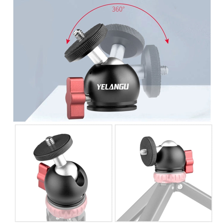 YELANGU L60E 60cm Slide Rail Track + L4 3-Wheel Video Dolly with Phone Clamp & Ballhead, L60E+L4X+PC03+T1 – Aluminum Alloy