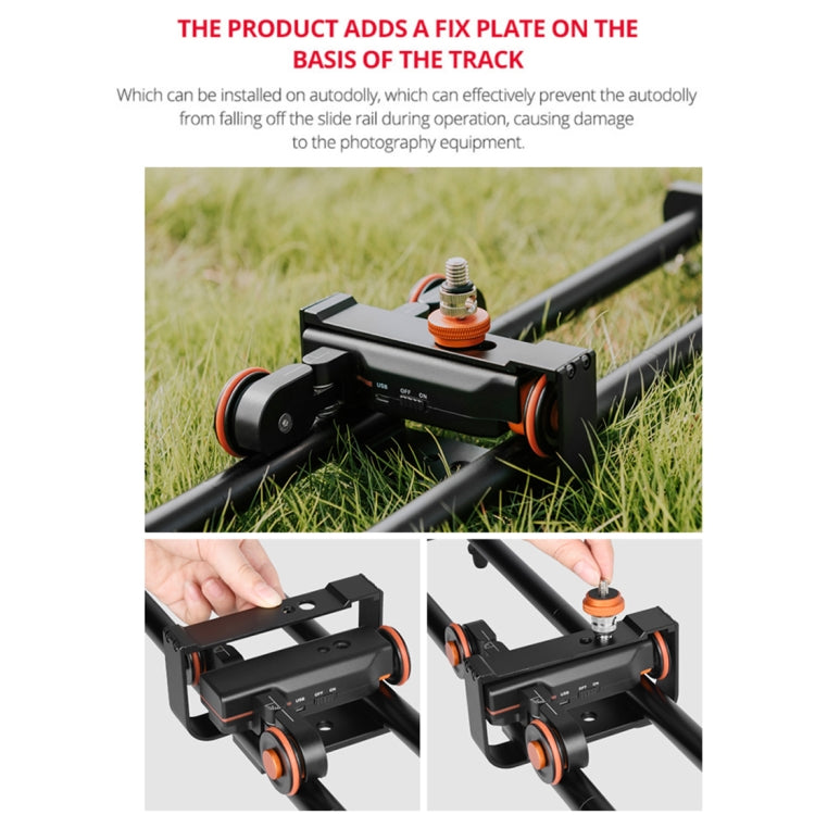 YELANGU L60E 60cm Slide Rail Track + L4 3-Wheel Video Dolly with Phone Clamp & Ballhead, L60E+L4X+PC03+T1 – Aluminum Alloy