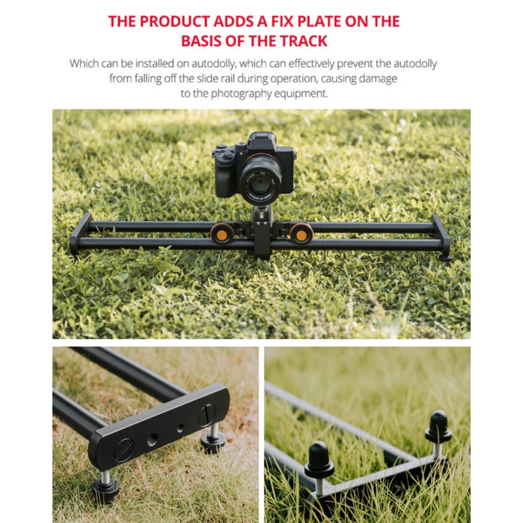 YELANGU L60E 60cm Slide Rail Track + L4 3-Wheel Video Dolly with Phone Clamp & Ballhead, L60E+L4X+PC03+T1 – Aluminum Alloy