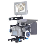 YELANGU YLG1105A Handle Video Camera Cage Stabilizer Kit with Matte Box & Follow Focus for Panasonic Lumix DMC-GH4 & G7 / Sony A7 & A7S & A7R & A7RII & A7SII, YLG1105A YLG1105A