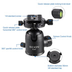 BEXIN RC334 Portable Collapsible Carbon Fiber Camera Tripod, RC334