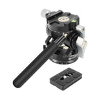 BEXIN DT-02R/S 2D 720 Degree Panorama Heavy Duty Tripod Action Fluid Drag Head with Quick Release Plate, DT-02R/S DT-02R S