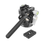 BEXIN DT-02S/S 2D 360 Degree Panorama Heavy Duty Tripod Action Fluid Drag Head with Quick Release Plate, DT-02S/S DT-02S S