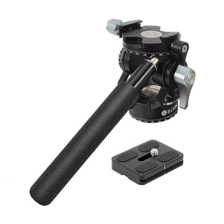 BEXIN DT-03R/S 720 Degree Panorama Heavy Duty Tripod Action Fluid Drag Head with Quick Release Plate, DT-03R/S DT-03R S