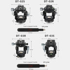 BEXIN DT-03R/S 720 Degree Panorama Heavy Duty Tripod Action Fluid Drag Head with Quick Release Plate, DT-03R/S