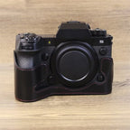 1/4 inch Thread PU Leather Camera Half Case Base – Leather, For Fujifilm XH2S For Fujifilm XH2S Black