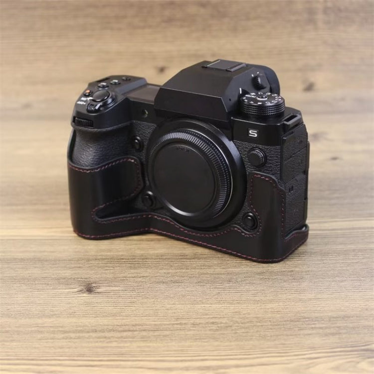 1/4 inch Thread PU Leather Camera Half Case Base – Leather, For Fujifilm XH2S