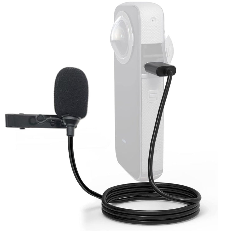Lavalier Clip Type-C Recording Microphone – Durable Build, Easy to Use, For Insta360 ONE X2 For Insta360 ONE X2