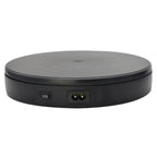 22cm Electric Rotating Turntable Display Stand Live Video Shooting Props Turntable Jewelry Shoes Display Platform, EU Plug, 22cm 22cm Black