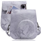 For FUJIFILM instax mini 11 / 9 / 8 Marble Full Body Leather Case Camera Bag with Strap Default Title