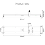 YELANGU YLG0119A 60cm Splicing Slide Rail Track + Trolley Rail Buckle for SLR Cameras / Video Cameras, 60cm Rail Track + Rail Buckle