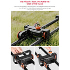 YELANGU YLG0119A 60cm Splicing Slide Rail Track + Trolley Rail Buckle for SLR Cameras / Video Cameras, 60cm Rail Track + Rail Buckle