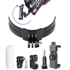 Foldable Bending Action Camera Phone Helmet Mount Kit with J-Hook Buckle & Rotation Phone Clamp & Adapter, Foldable Bending Mount Foldable Bending Mount