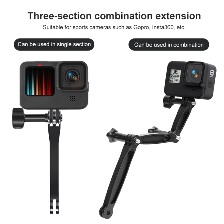 Joint Aluminum Extension Arm Grip Extenter for GoPro, Insta360, DJI and Other Action Cameras, Length: 8.8cm, 8.8cm – Durable Build, Easy to Use