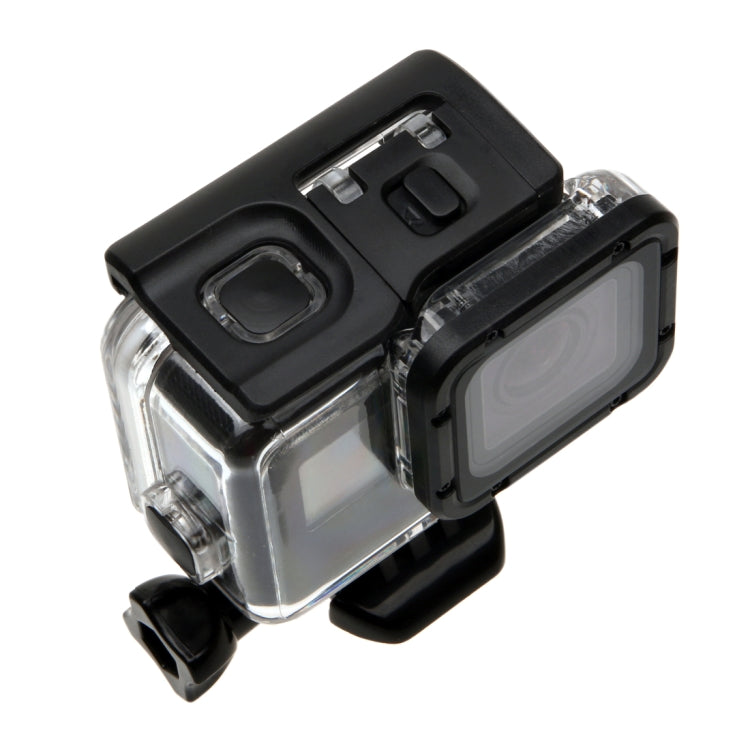 For GoPro HERO6 /5 30m Waterproof Housing Protective Case + Hollow Back Cover with Buckle Basic Mount & Screw, No Need to Disassemble Lens(GP413), Housing Case+ Back cover – Waterproof