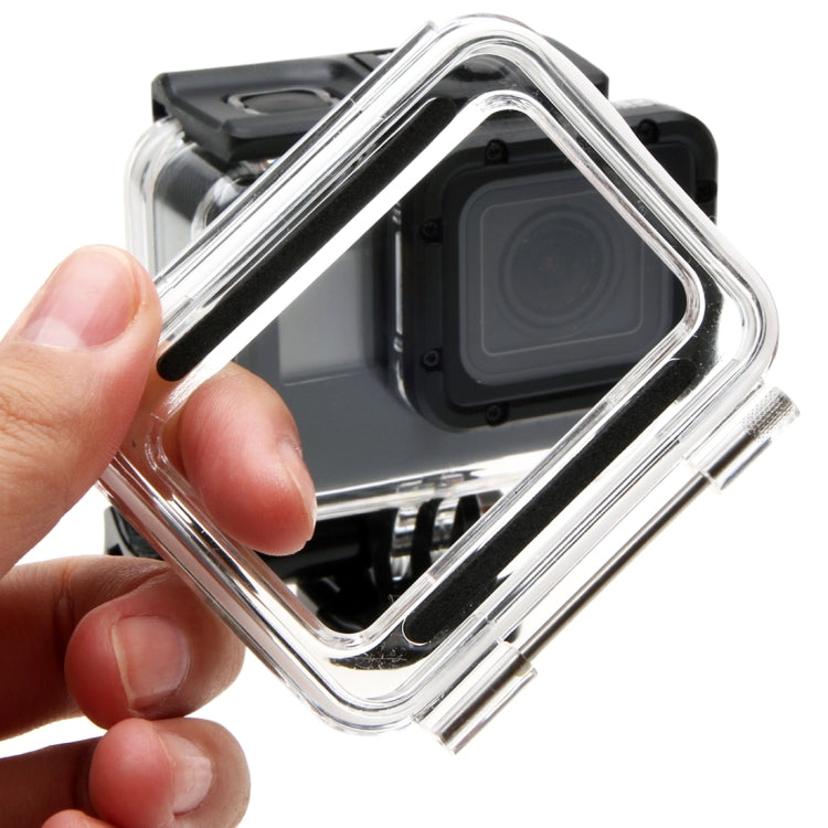 For GoPro HERO6 /5 30m Waterproof Housing Protective Case + Hollow Back Cover with Buckle Basic Mount & Screw, No Need to Disassemble Lens(GP413), Housing Case+ Back cover – Waterproof