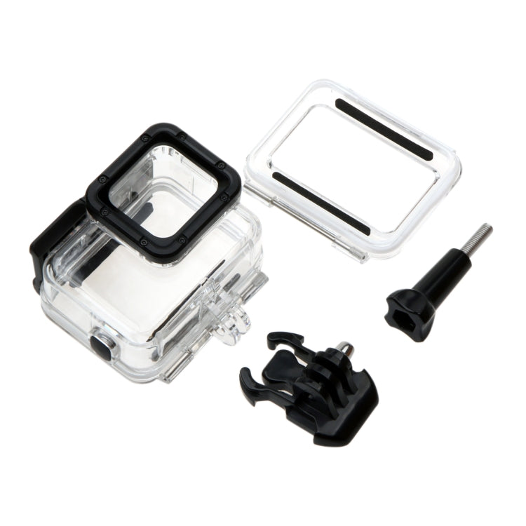 For GoPro HERO6 /5 30m Waterproof Housing Protective Case + Hollow Back Cover with Buckle Basic Mount & Screw, No Need to Disassemble Lens(GP413), Housing Case+ Back cover – Waterproof